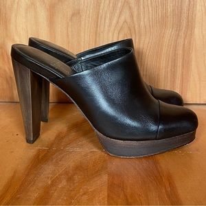 Womens 7.5 Cole Haan Stephanie Backless Heel Black SEF1160